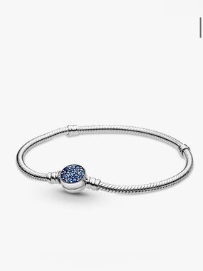 Pandora moments sparkling blue charm bracelet